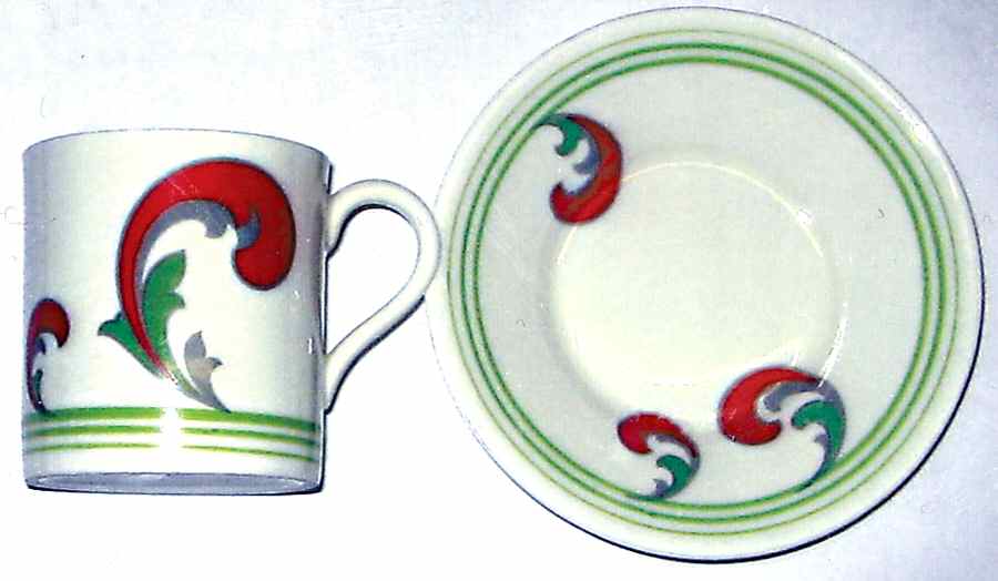 V1291 Flat Demitasse Cup & Saucer Set by Royal Doulton-1