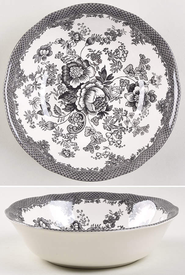 Asiatic Pheasant Black Coupe Cereal Bowl by Royal Stafford-1