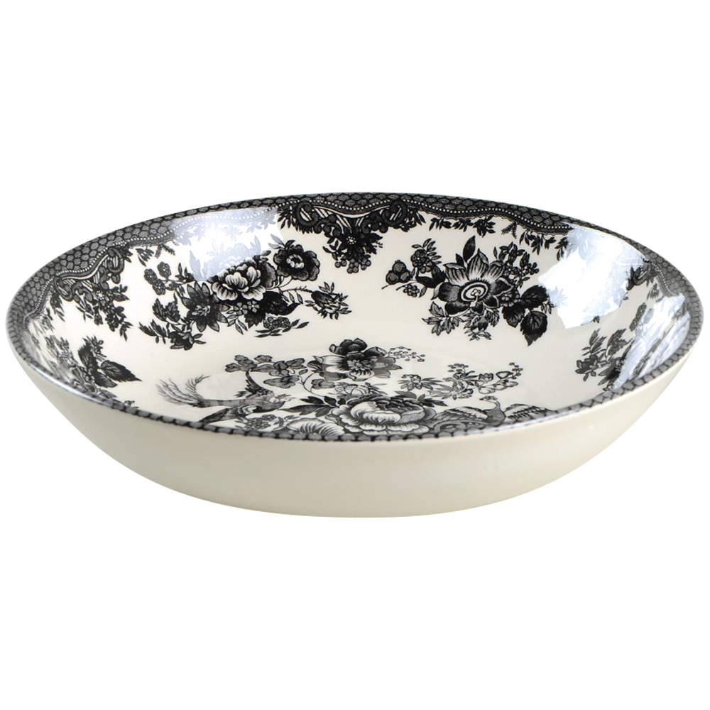 Asiatic Pheasant Black 9" Individual Pasta Bowl - Set of 4 by Royal Stafford-1