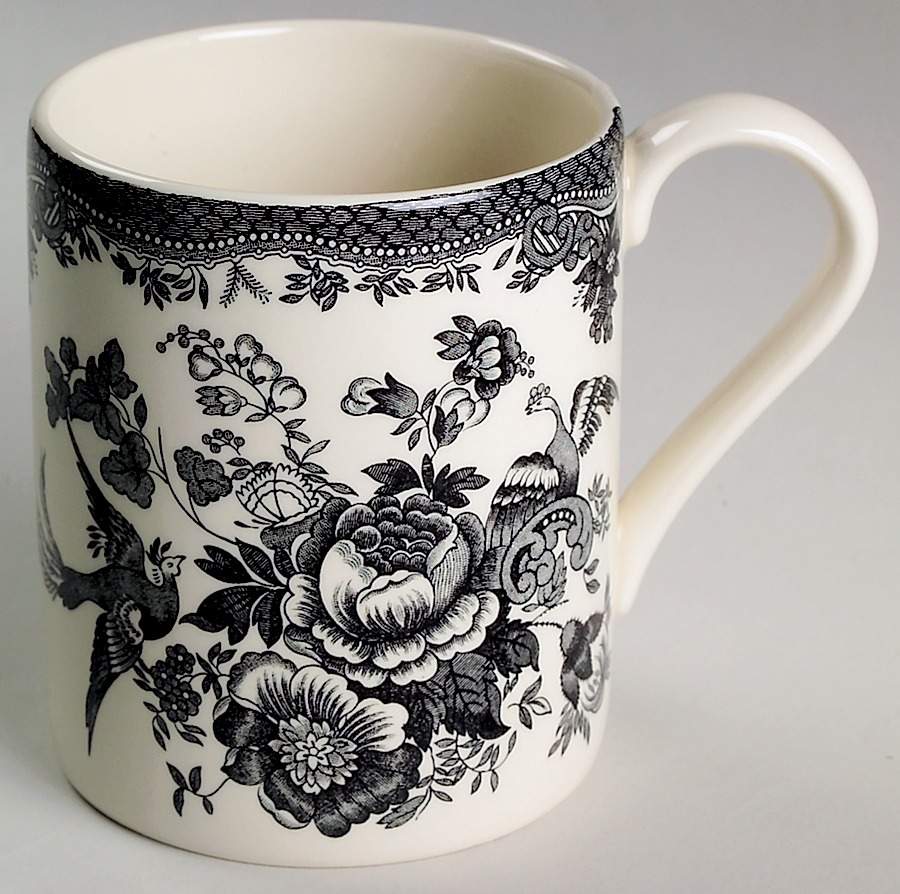 Asiatic Pheasant Black Mug by Royal Stafford-1