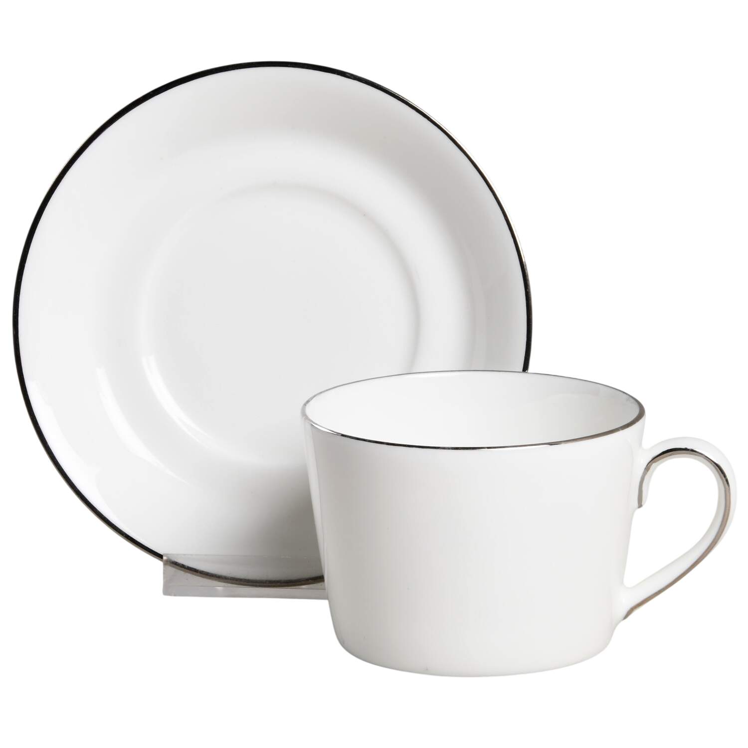 Signature Platinum Flat Cup & Saucer Set by Royal Doulton-1