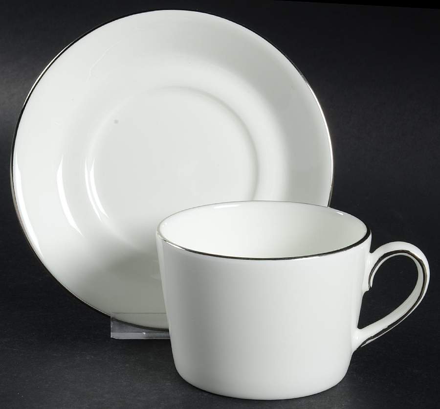 Signature Platinum Flat Cup & Saucer Set by Royal Doulton-1