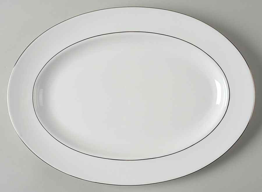 Signature Platinum 14" Oval Serving Platter by Royal Doulton-1