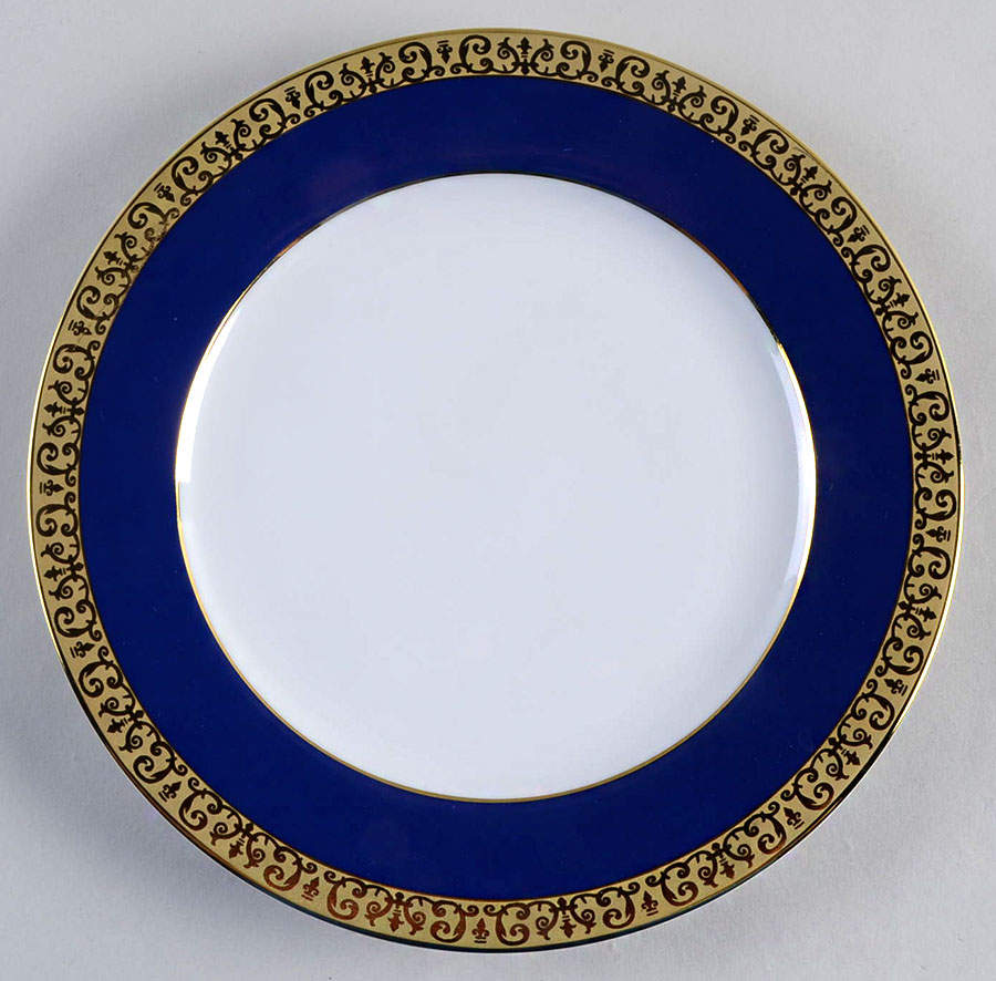 Gold Castle Blue Salad Plate by Royal Gallery-1