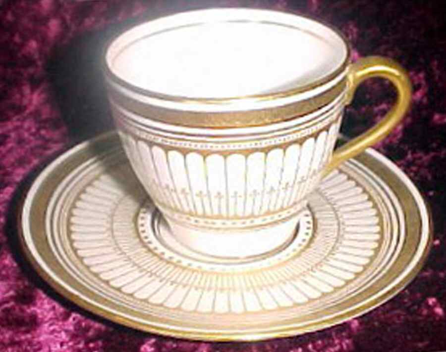 E4855 White Flat Cup & Saucer Set by Royal Doulton-1