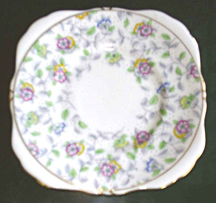 Cretonne Square Handled Cake Plate by Royal Grafton-1