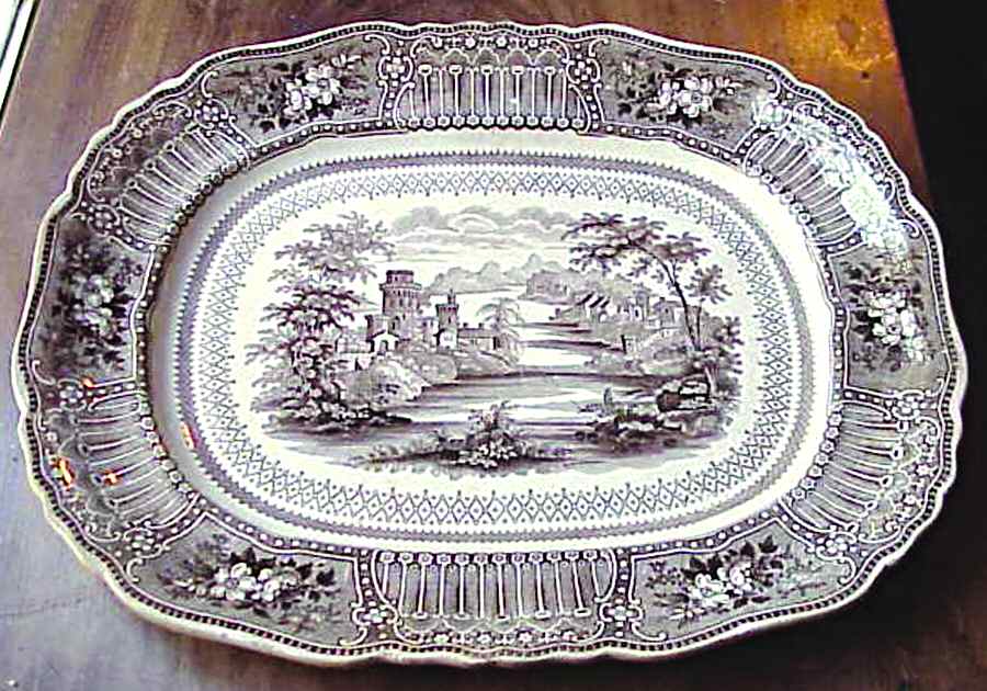 Cologne 15" Oval Serving Platter by Ralph Stevenson &Son-1