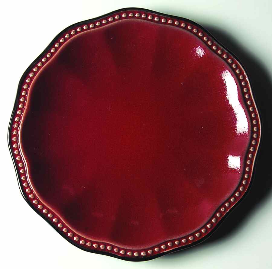 Hobnail Red (Round) Salad Plate by Roscher & Co-1