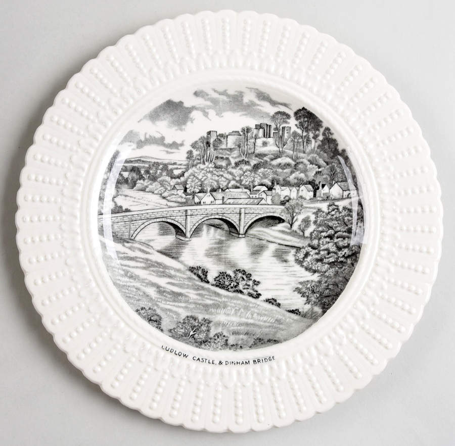 Hunt Black (Embossed Dot Border) Luncheon Plate by Royal Cauldon-1