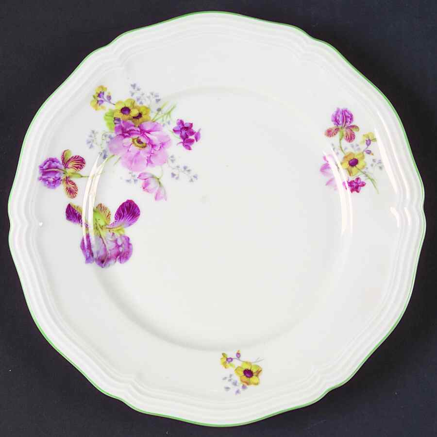 2664 (Chippendale, White, Green Trim) Salad Plate by Rosenthal - Continental-1