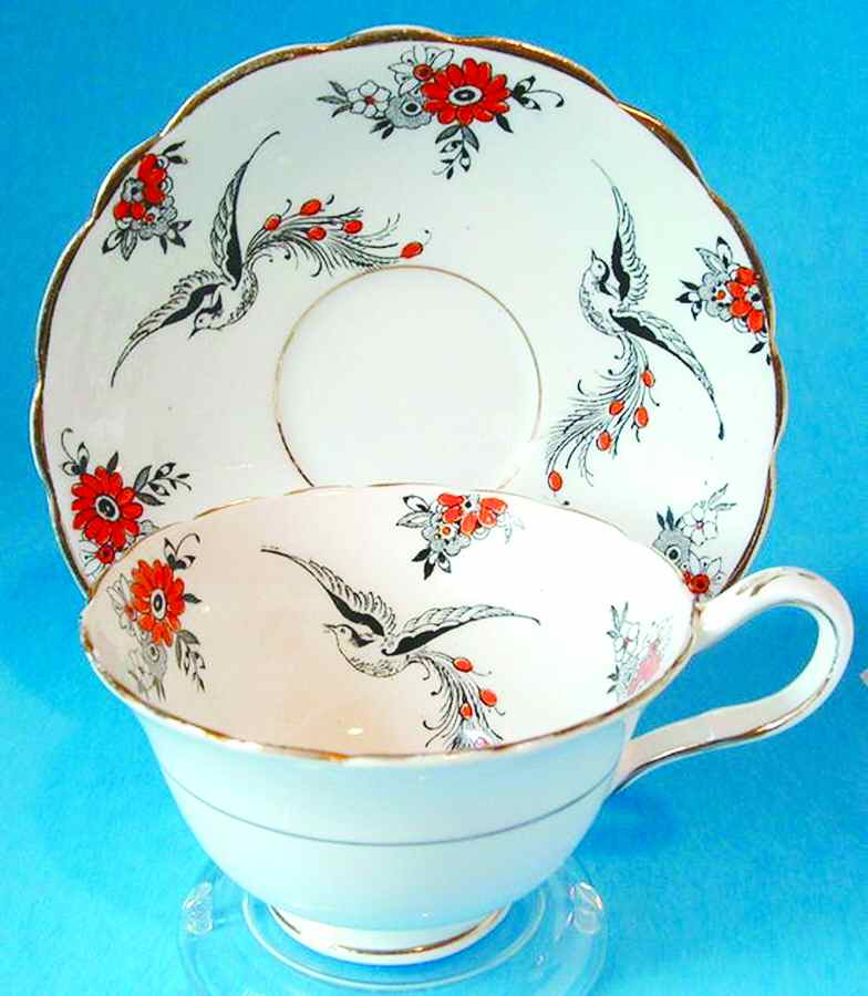 3657 Footed Cup & Saucer Set by Rosina-Queens-1
