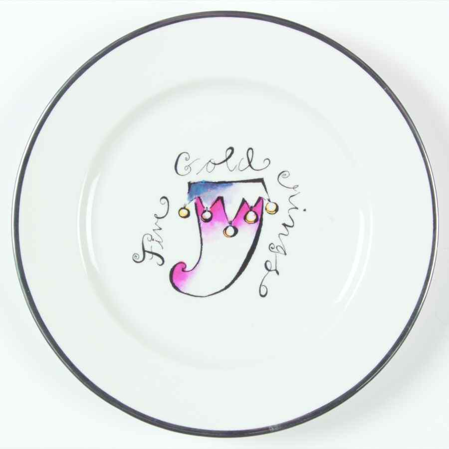 Twelve Days of Christmas (Platinum Trim) Salad Plate by Rosanna-1