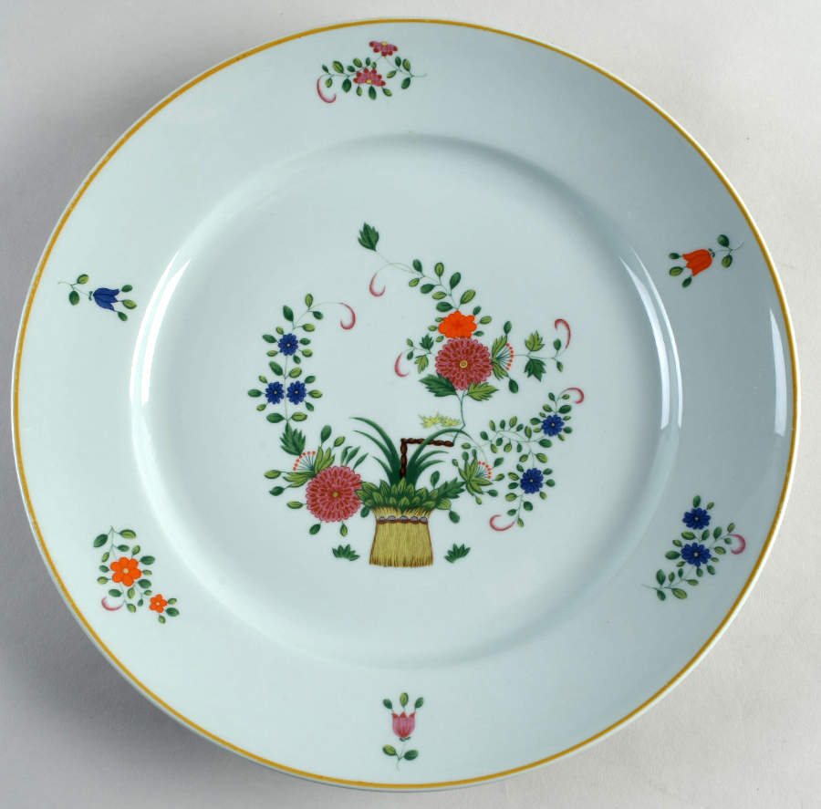 Chine Petit Panier Chinois Celadon 12" Chop Plate (Round Platter) by Raynaud-1