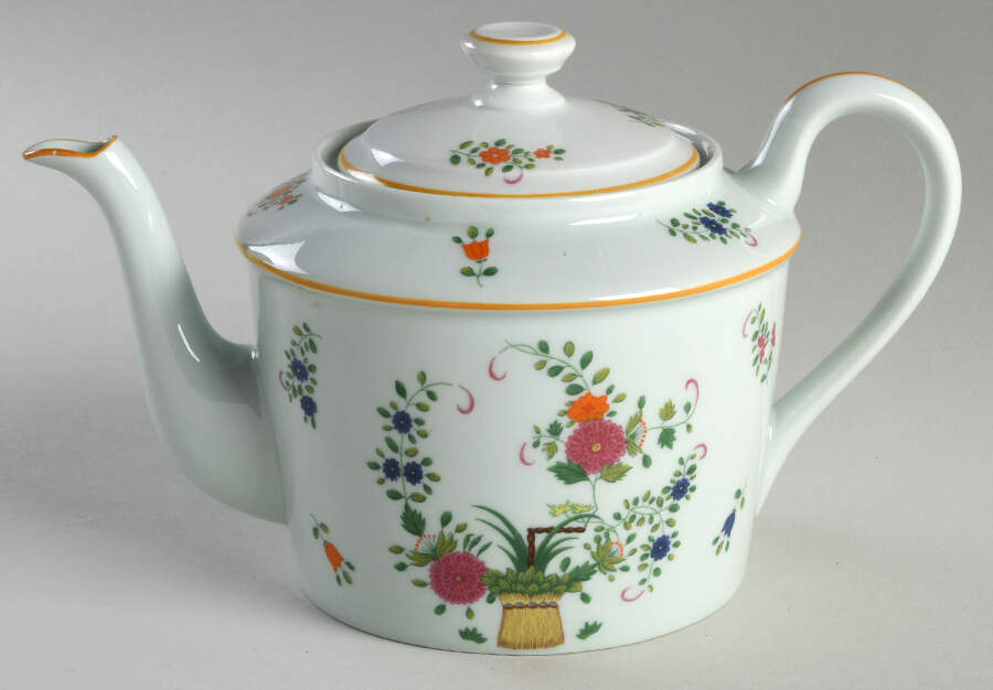 Chine Petit Panier Chinois Celadon Teapot & Lid by Raynaud-1