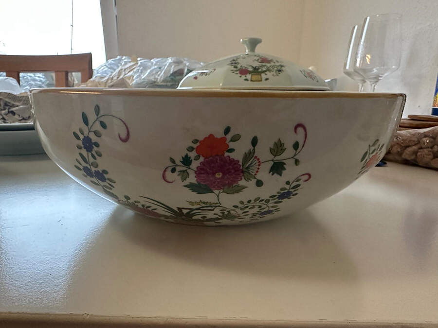 Chine Petit Panier Chinois Celadon 9" Salad Serving Bowl by Raynaud-1