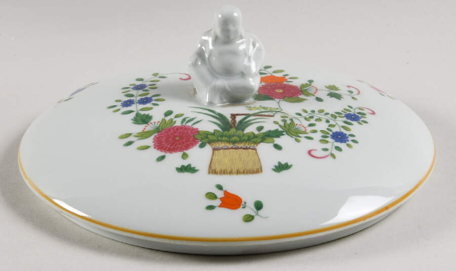 Chine Petit Panier Chinois Celadon Lid for Round Vegetable by Raynaud-1