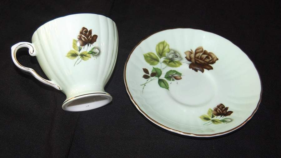 Florida Footed Cup & Saucer Set by Royal Grafton-1