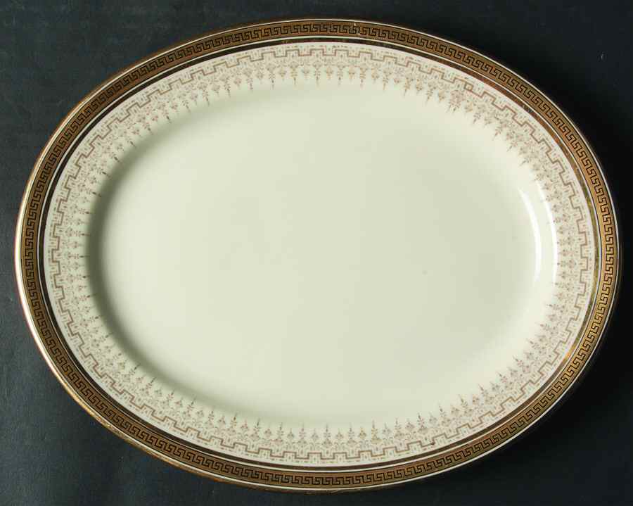 H9496 (Cream) 11" Oval Serving Platter by Royal Cauldon-1