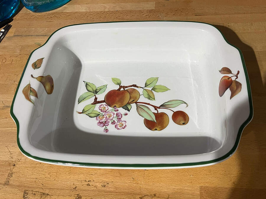 Cotswold Fruit 11" Rectangular Baker by Royal Worcester-1
