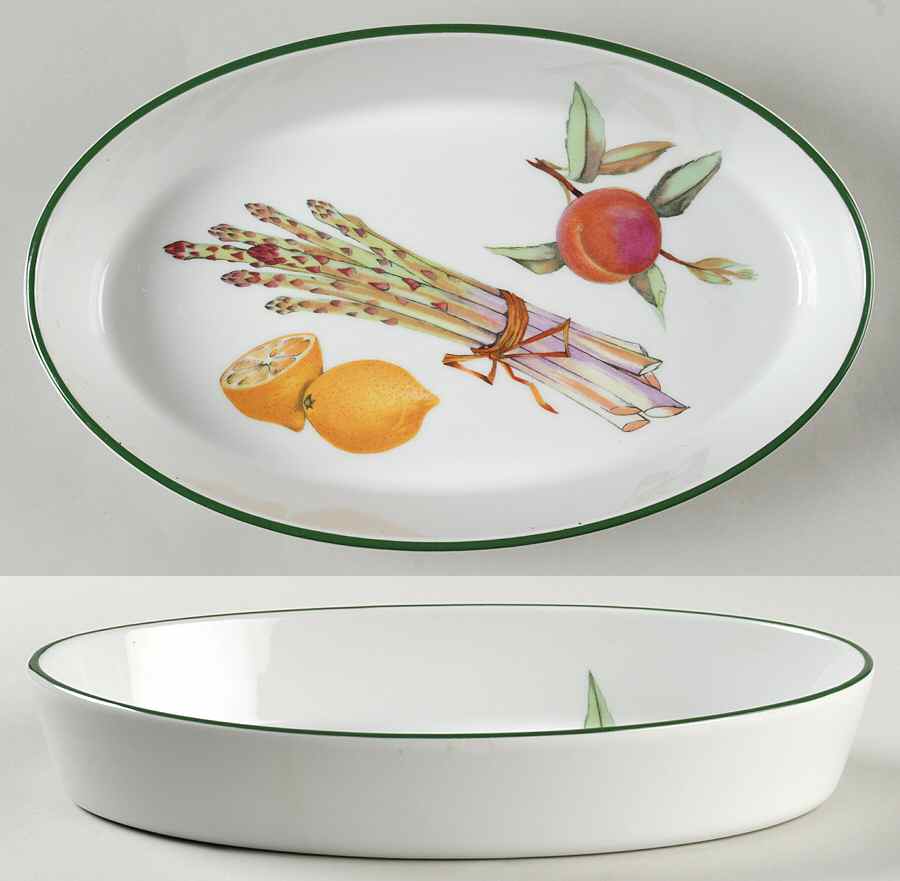 Cotswold Fruit 10" Oval Baker by Royal Worcester-1