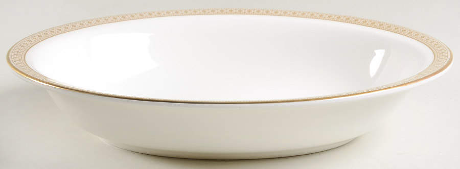 Piper Gold 10" Oval Vegetable Bowl by Royal Doulton-1