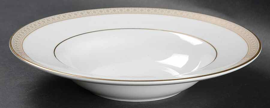 Piper Gold Rim Soup Bowl by Royal Doulton-1