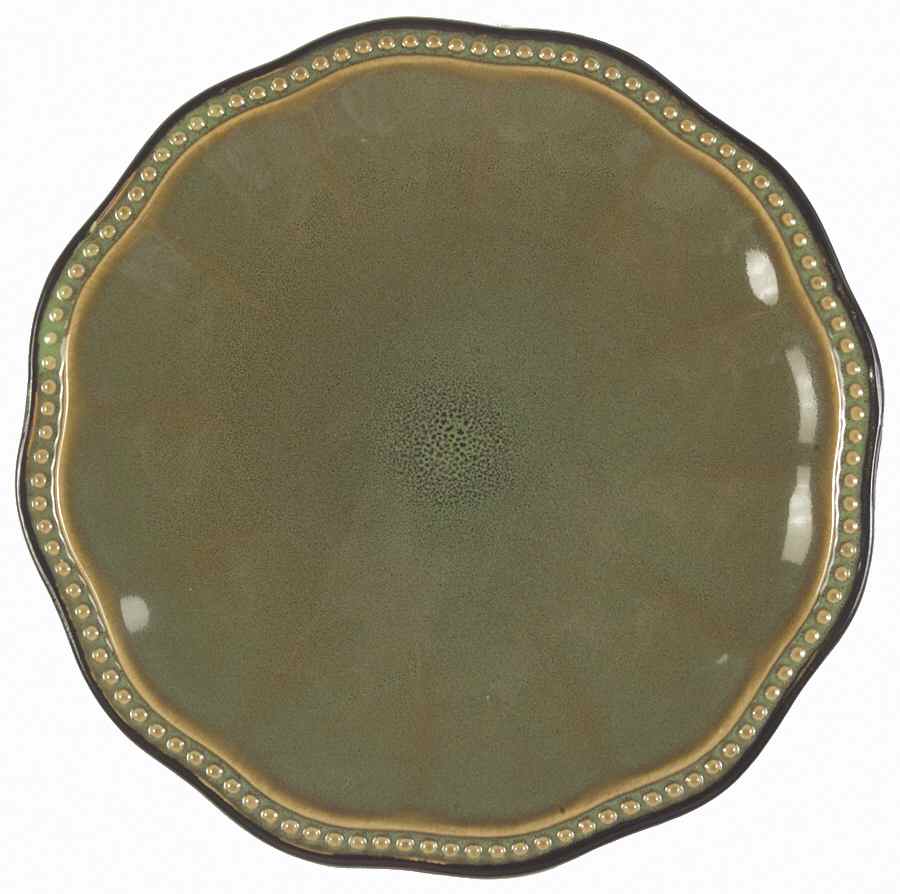 Hobnail Fall Green Salad Plate by Roscher & Co-1
