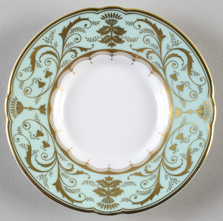 Darley Abbey Harlequin Green Saucer for Demitasse Cup by Royal Crown Derby-1