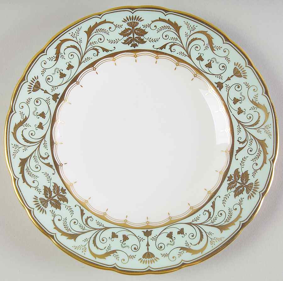 Darley Abbey Harlequin Green Bread & Butter Plate by Royal Crown Derby-1