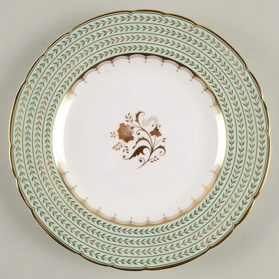 Darley Abbey Harlequin Green Accent Salad Plate by Royal Crown Derby-1