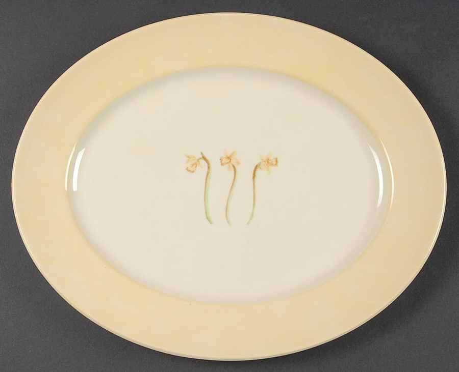 Simplicity Yellow 12" Oval Serving Platter by Royal Stafford-1
