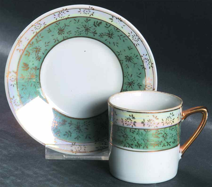 22-823 Flat Demitasse Cup & Saucer Set by Royal Crown (Japan)-1