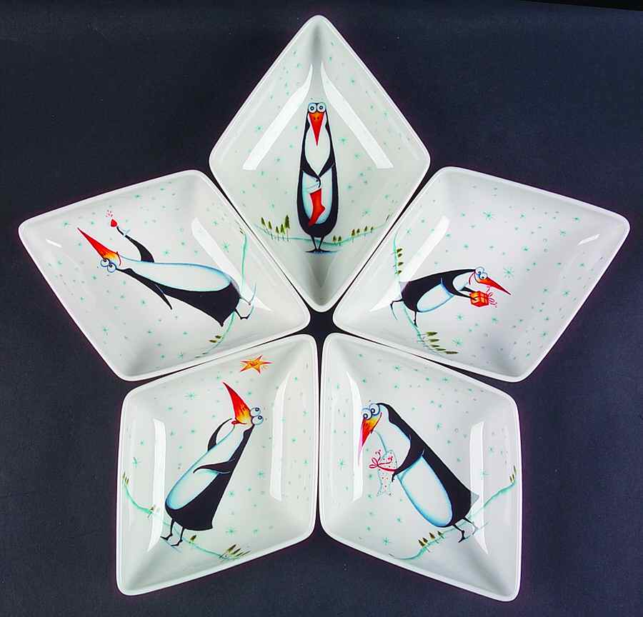 Festive Collection 5 Piece Hors D'Oeuvres Set by Royal Worcester-1