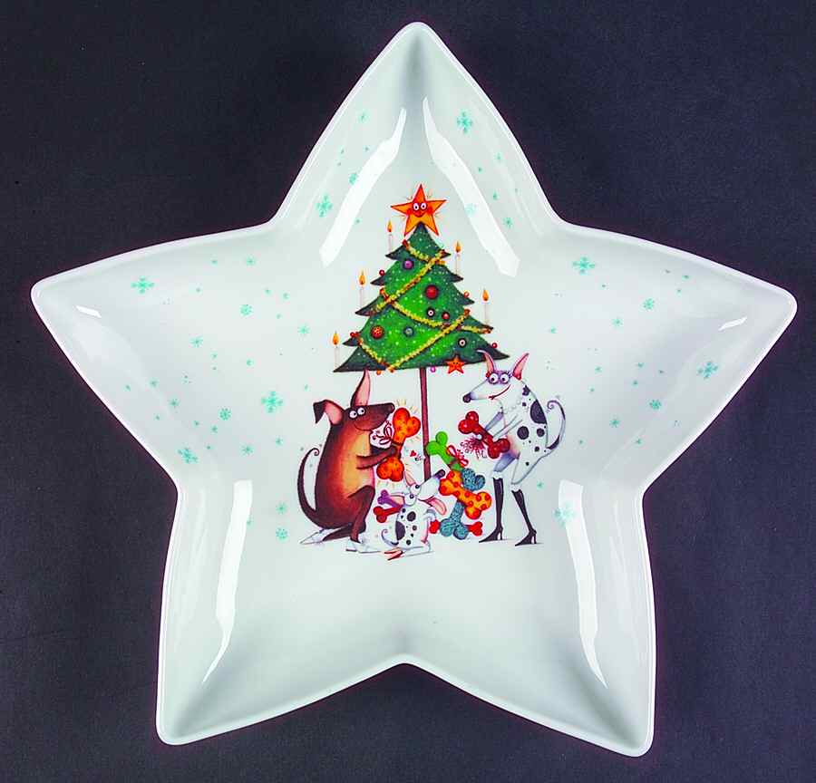 Festive Collection Large Star Shaped Dish by Royal Worcester-1