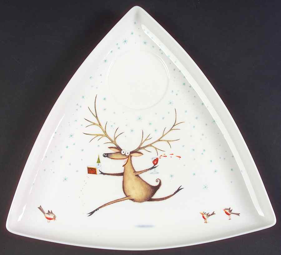 Festive Collection Chip Bowl/Plate for Chip & Dip Set by Royal Worcester-1