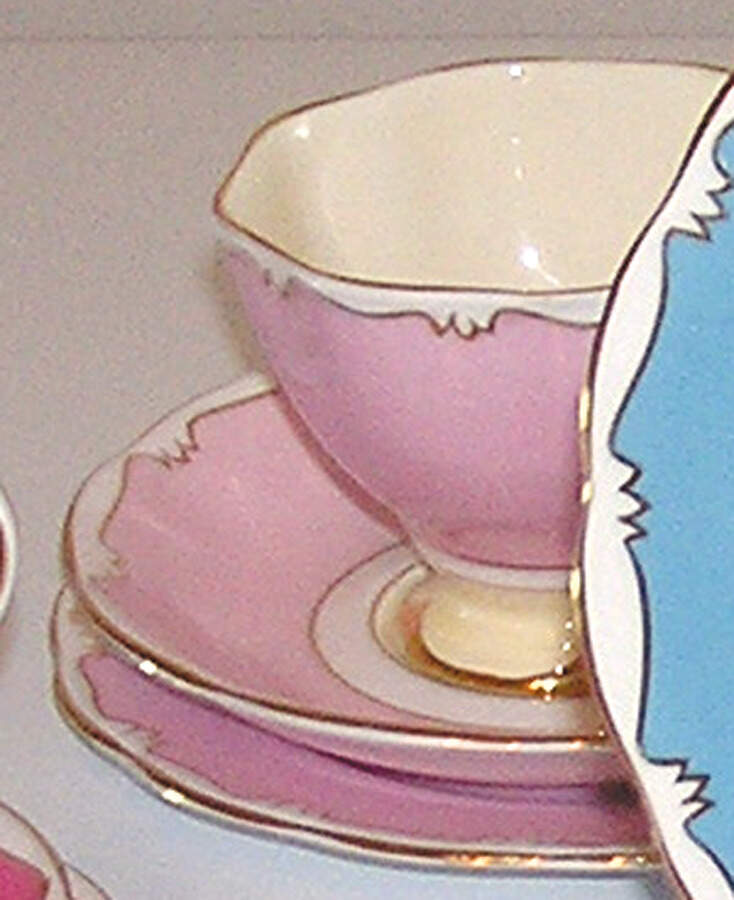 1969 Pink Footed Cup & Saucer Set by Royal Albert-1