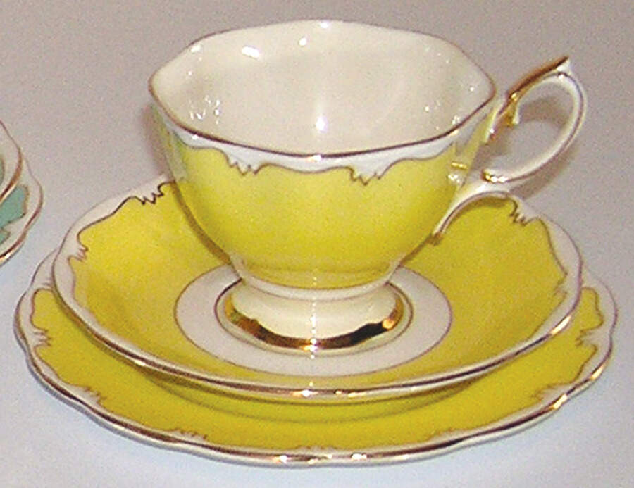 1969 Yellow Footed Cup & Saucer Set by Royal Albert-1