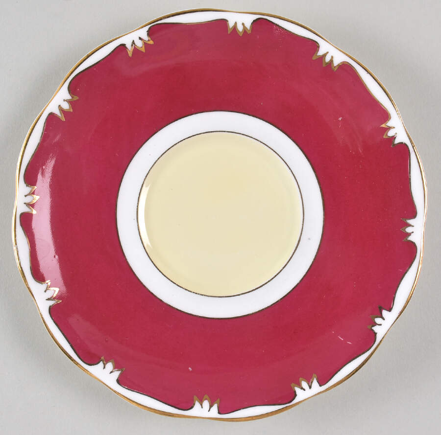 1969 Red Saucer for Cream Soup Bowl by Royal Albert-1