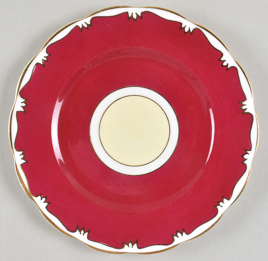 1969 Red Bread & Butter Plate by Royal Albert-1