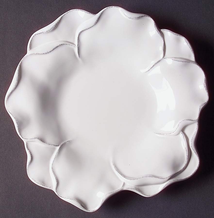 Antique White Leaf Collection Salad Plate by Roscher & Co-1