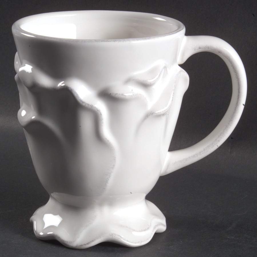 Antique White Leaf Collection Mug by Roscher & Co-1