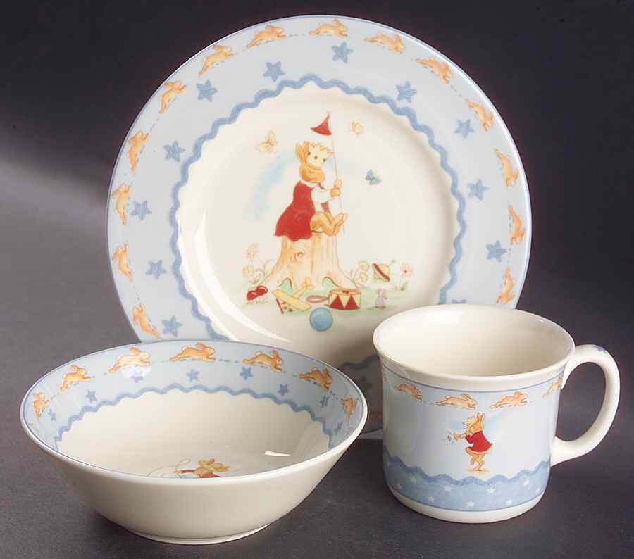 Bunnykins Shining Stars (3 Piece) Child's Set by Royal Doulton-1