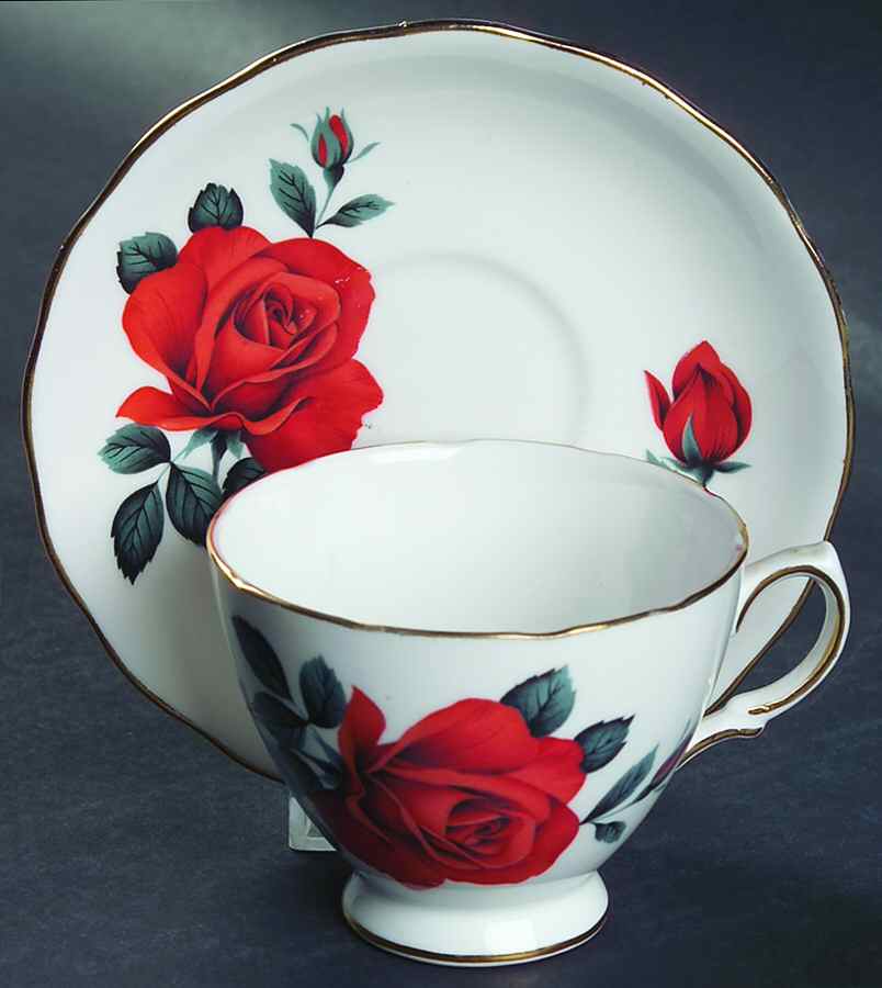 8163 Footed Cup & Saucer Set by Royal Vale-1