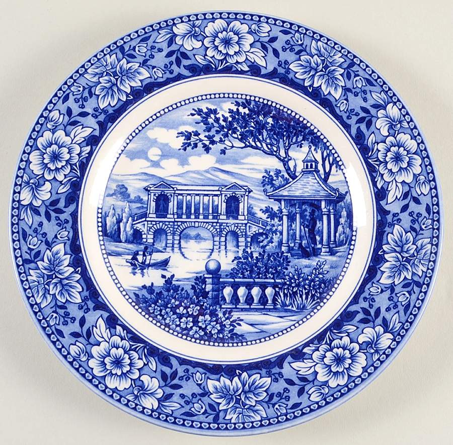 My Lady's Garden Blue Salad Plate by Royal Stafford-1