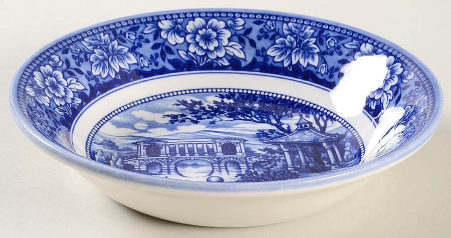 My Lady's Garden Blue Coupe Cereal Bowl by Royal Stafford-1