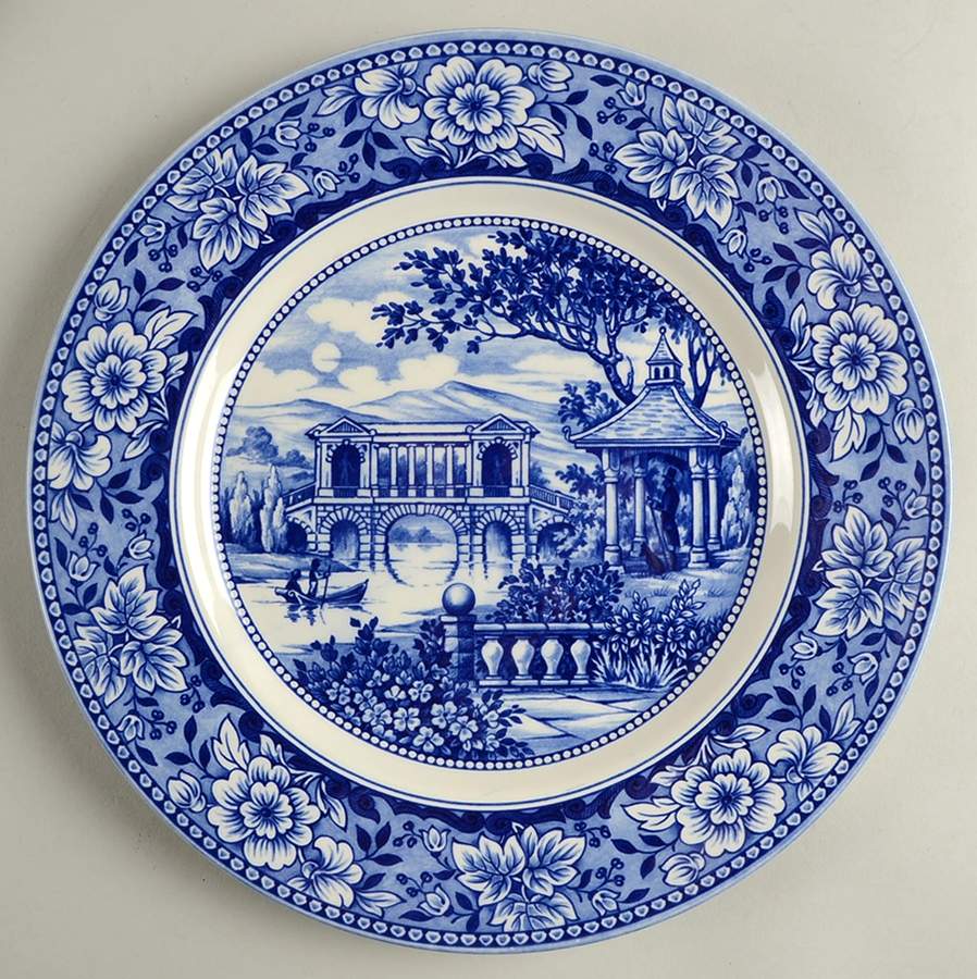 My Lady's Garden Blue Dinner Plate by Royal Stafford-1