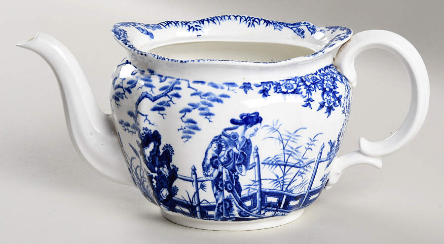 Blue Mikado (No Trim) Teapot No Lid by Royal Crown Derby-1