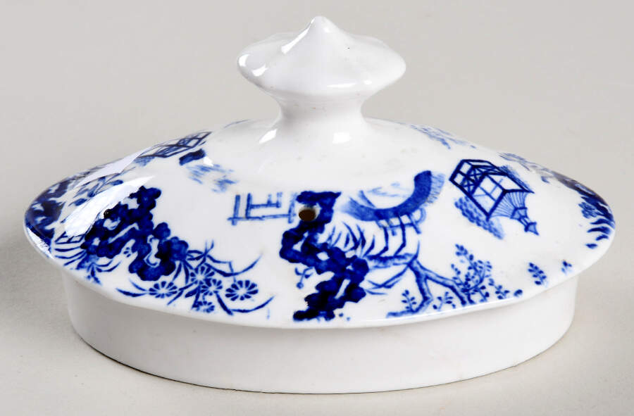Blue Mikado (No Trim) Lid for Teapot by Royal Crown Derby-1