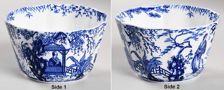 Blue Mikado (No Trim) Open Sugar Bowl by Royal Crown Derby-1