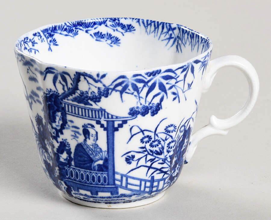 Blue Mikado (No Trim) Flat Cup by Royal Crown Derby-1